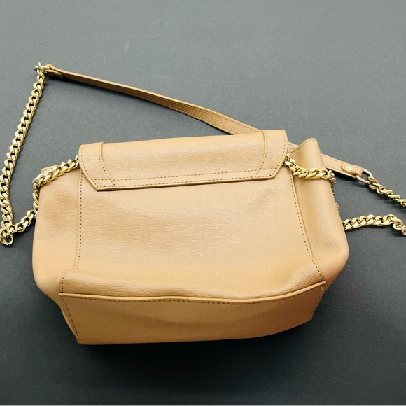 Furla Ginevra Mini Crossbody Genuine Leather Beige Shoulder Bag - Picture 2 of 7